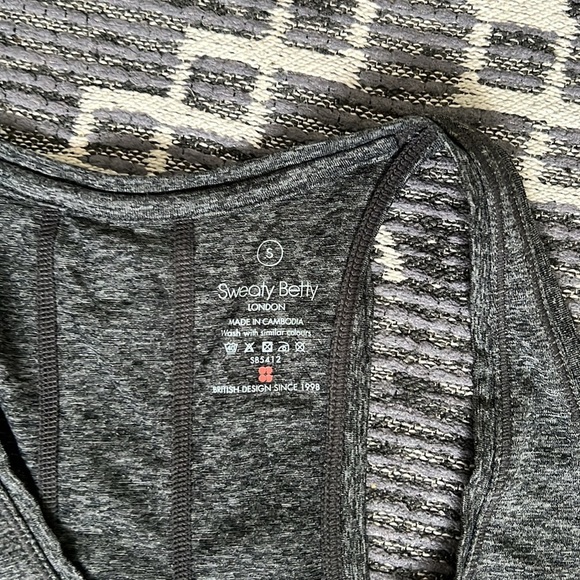 Sweaty Betty Tank Top Workout Athletic Running Yoga Grey Heather Racerback - Picture 3 of 4